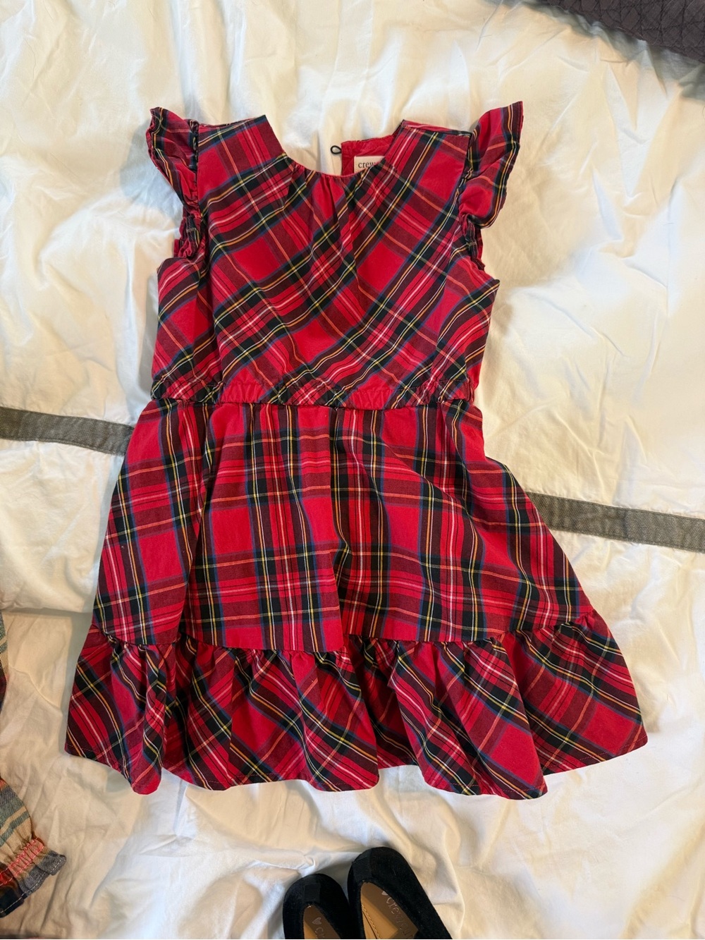 Crewcuts Red Plaid Ruffle-Hem Dress